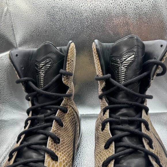 Size 13 Nike Kobe 9 EXT QS High Snakeskin Tan Black‎ Mens Sneakers 716616-001 - Picture 9 of 12